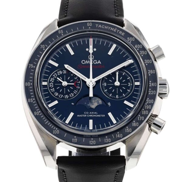 Speedmaster Moonphase Leather Strap (Blue)